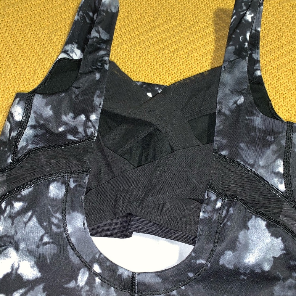 Black and White Lululemon Active Tank Top